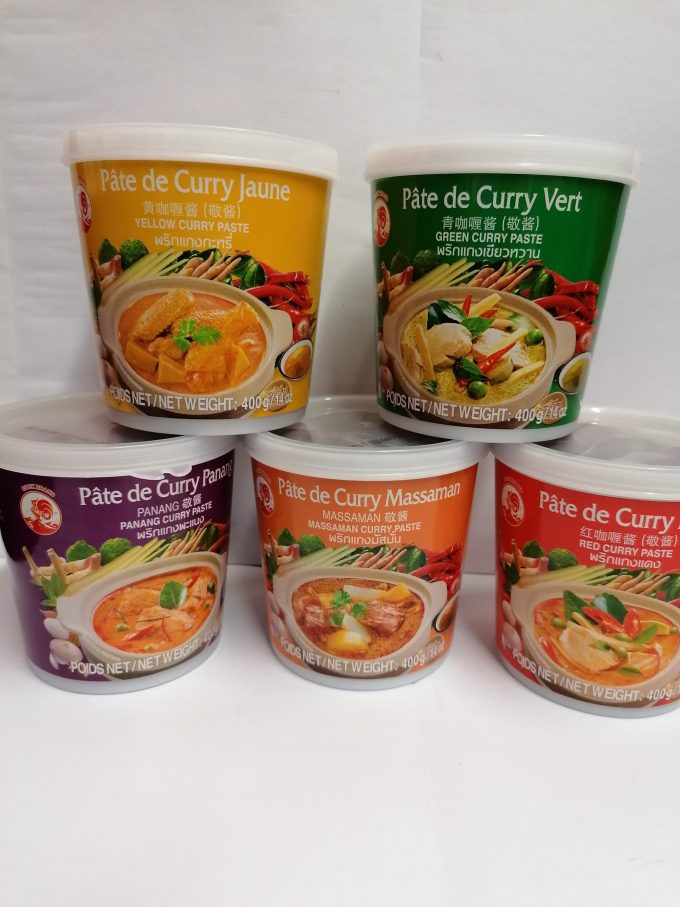 Pâte de Curry rouge Thaïlandaise livrée par votre magasin thaïlandais  Contenance 400g